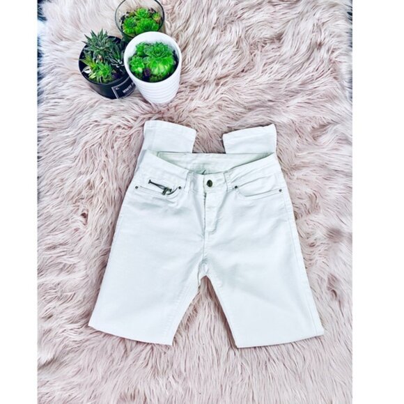 ZARA Vintage White Ankle Zip Denim Jeans - Picture 5 of 16